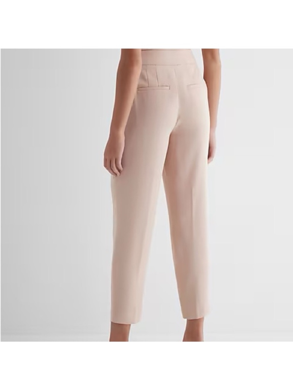 Express Super High-Waist Ankle Pants in Ballet Pink - Picture 3 of 8